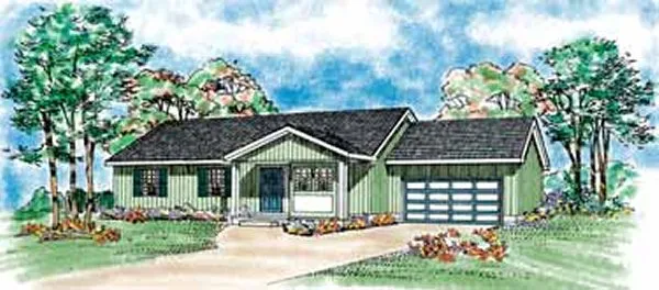 Full Rendering for House Plan #520107