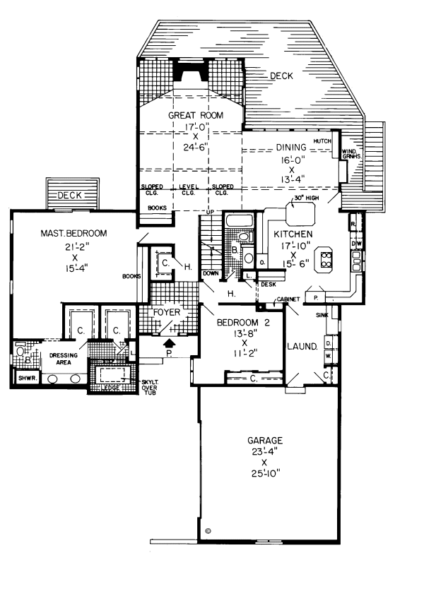Main Floor Plan for House Plan #183851