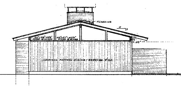 Left Elevation for House Plan #522641