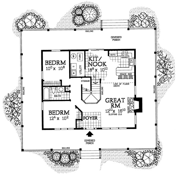 Main Floor Plan for House Plan #521863