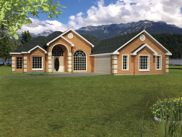 Full Rendering for House Plan #561900