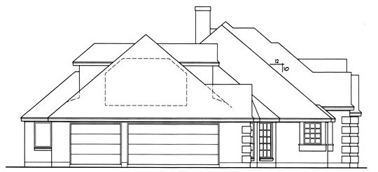 Left Elevation for House Plan #447132