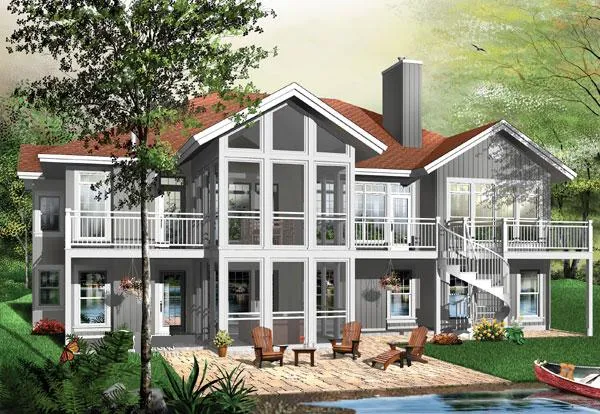 Full Rendering for House Plan #144293