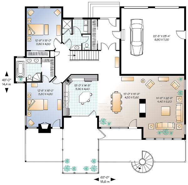 Main Floor Plan for House Plan #144293