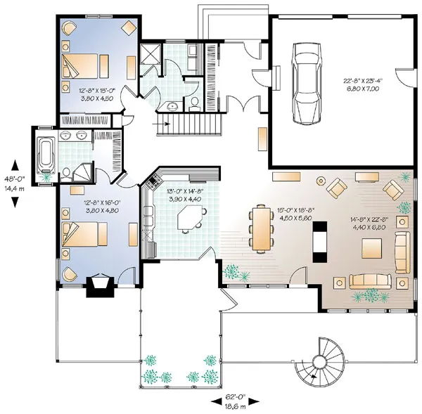 Main Floor Plan for House Plan #144293