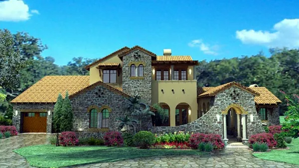 Full Rendering for House Plan #641963