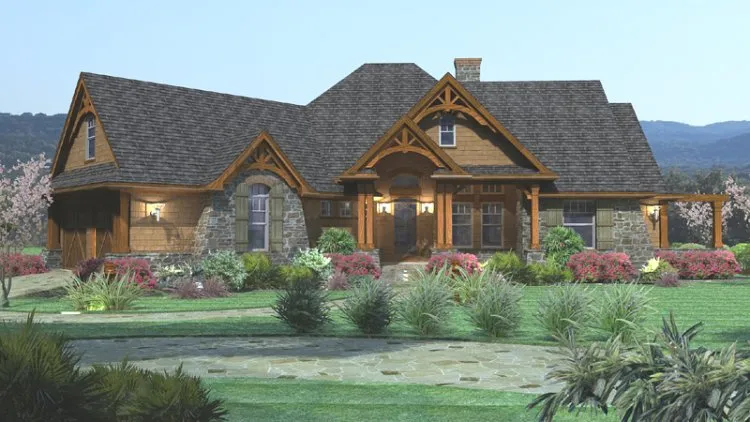 Full Rendering for House Plan #641902
