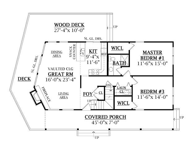 Main Floor Plan for House Plan #621061