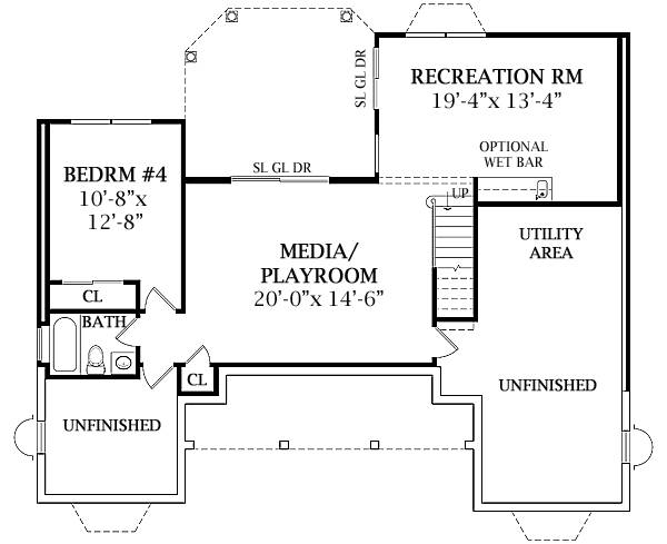 Basement Plan for House Plan #620831