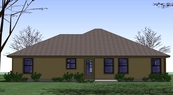 Rear Elevation for House Plan #649231