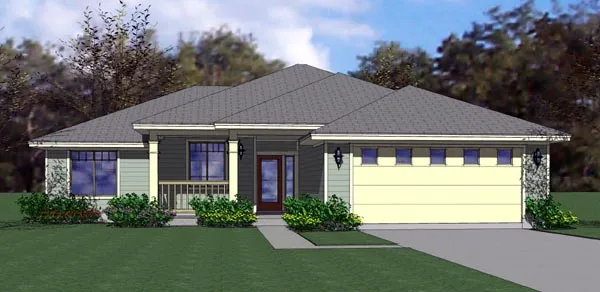 Full Rendering for House Plan #646531