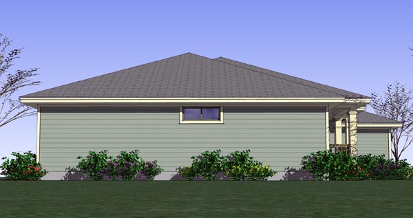 Left Elevation for House Plan #646531