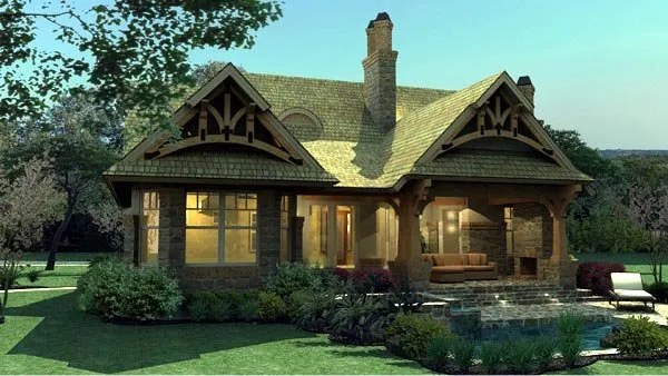 Rear Elevation for House Plan #641241