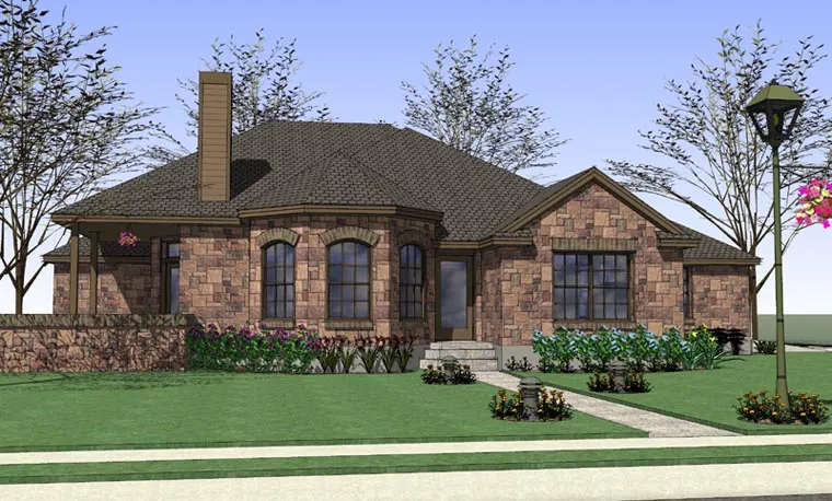 Full Rendering for House Plan #642151
