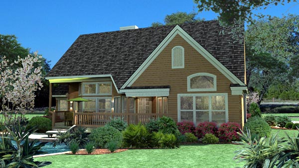 Rear Elevation for House Plan #645761