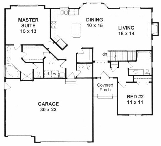 Main Floor Plan for House Plan #357831