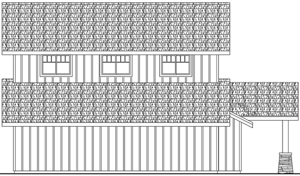 Left Elevation for House Plan #345871