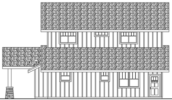 Right Elevation for House Plan #345871
