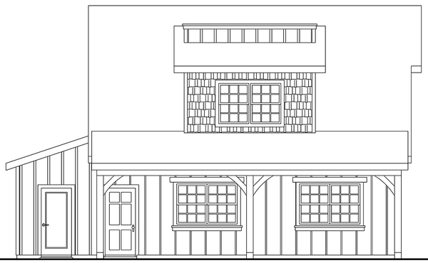 Left Elevation for House Plan #348151