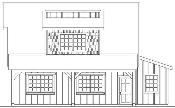 Right Elevation for House Plan #348151