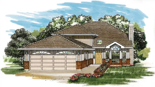 Full Rendering for House Plan #514811