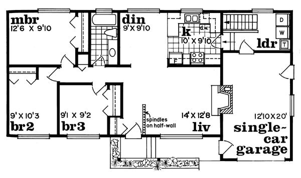 Main Floor Plan for House Plan #519801
