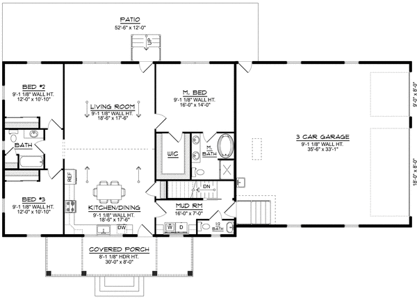 Main Floor Plan for House Plan #758271