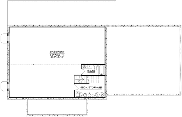 Basement Plan for House Plan #758271