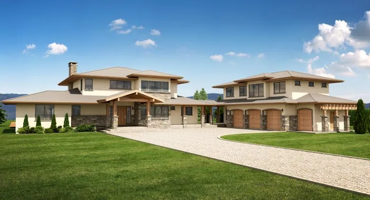 Full Rendering for House Plan #195340