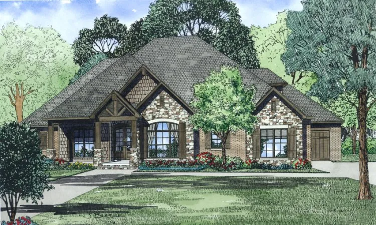 Full Rendering for House Plan #318241