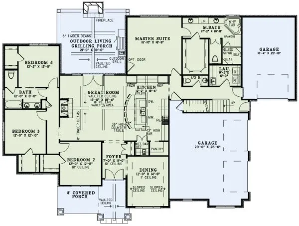 Main Floor Plan for House Plan #318241