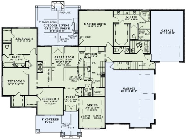 Main Floor Plan for House Plan #318241
