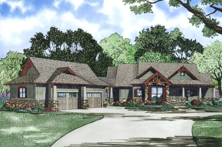 Full Rendering for House Plan #314753