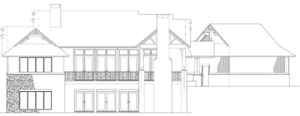 Rear Elevation for House Plan #314753