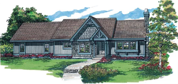 Full Rendering for House Plan #512821