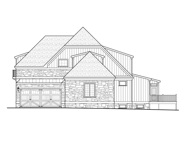 Right Elevation for House Plan #123285