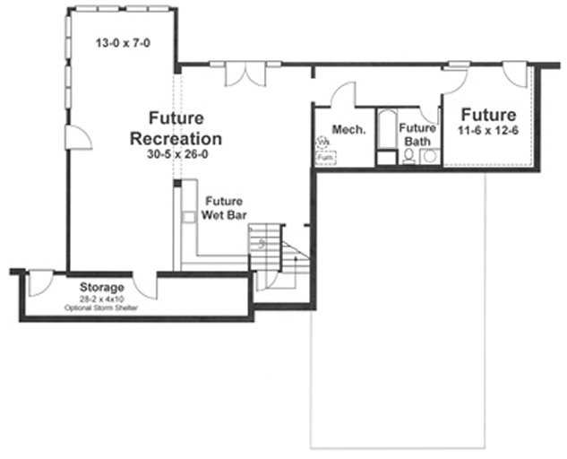 Basement Plan for House Plan #123072