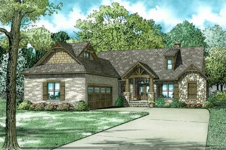 Full Rendering for House Plan #311902