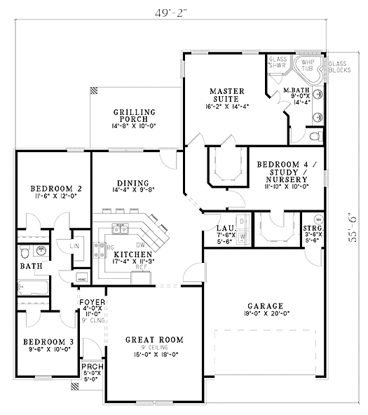 Main Floor Plan for House Plan #316571