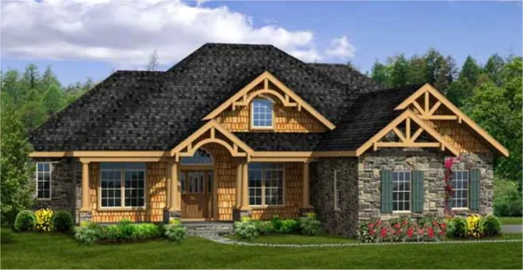 Full Rendering for House Plan #628432