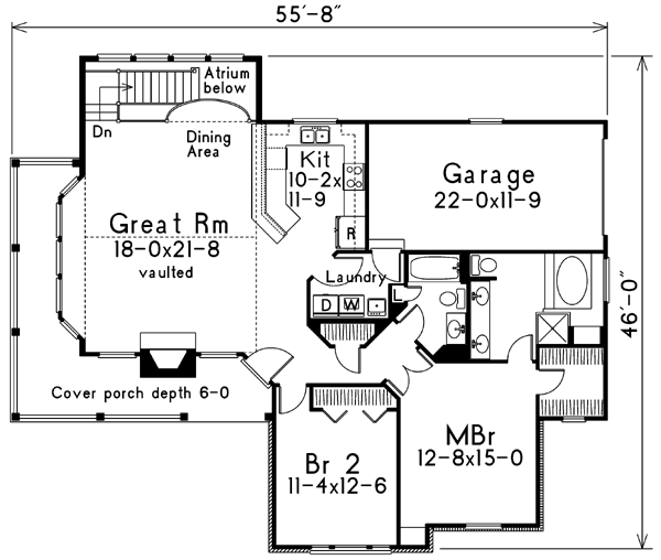 Main Floor Plan for House Plan #634831