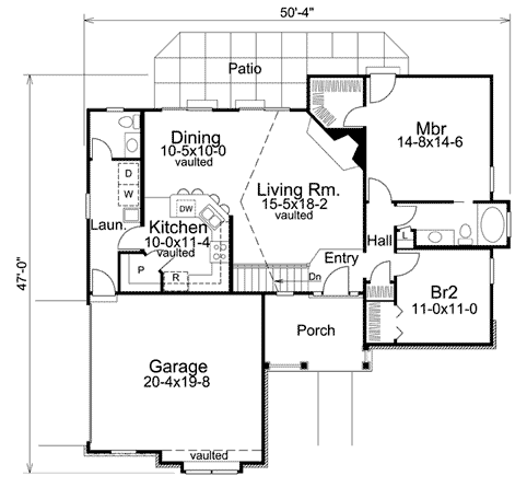Main Floor Plan for House Plan #638421