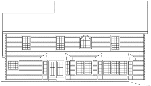 Rear Elevation for House Plan #639613