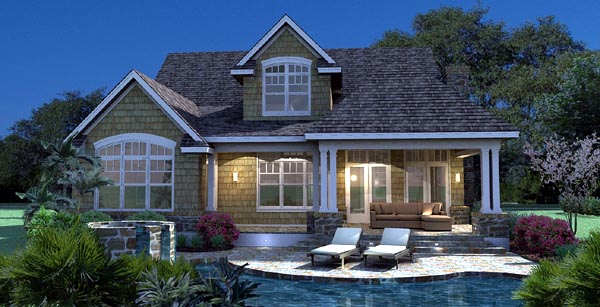 Rear Elevation for House Plan #643412