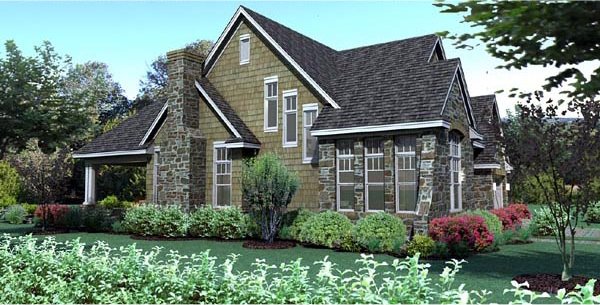 Left Elevation for House Plan #643412