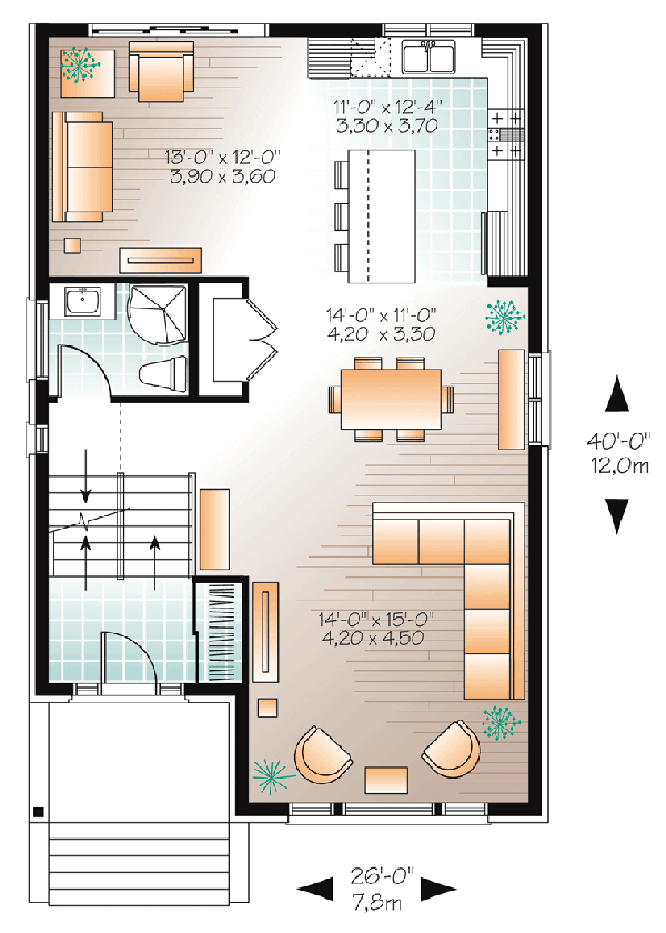 Main Floor Plan for House Plan #143743