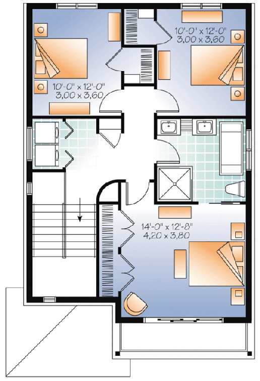 Second Floor Plan for House Plan #143743