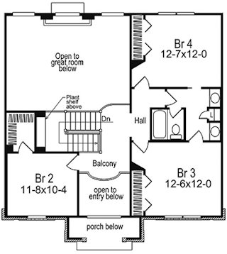 Second Floor Plan for House Plan #634262