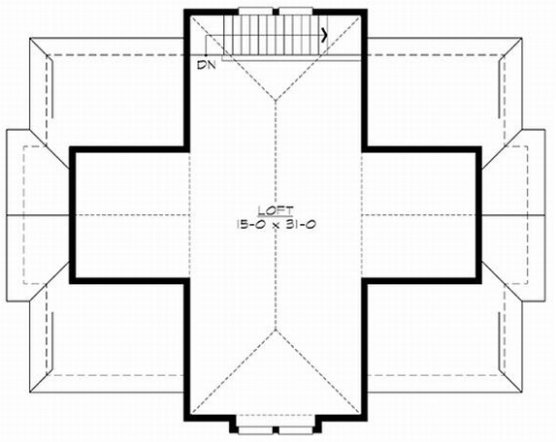 Second Floor Plan for House Plan #332321