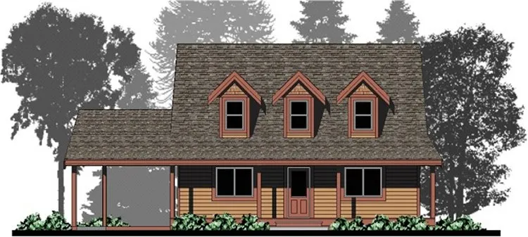 Full Rendering for House Plan #507931